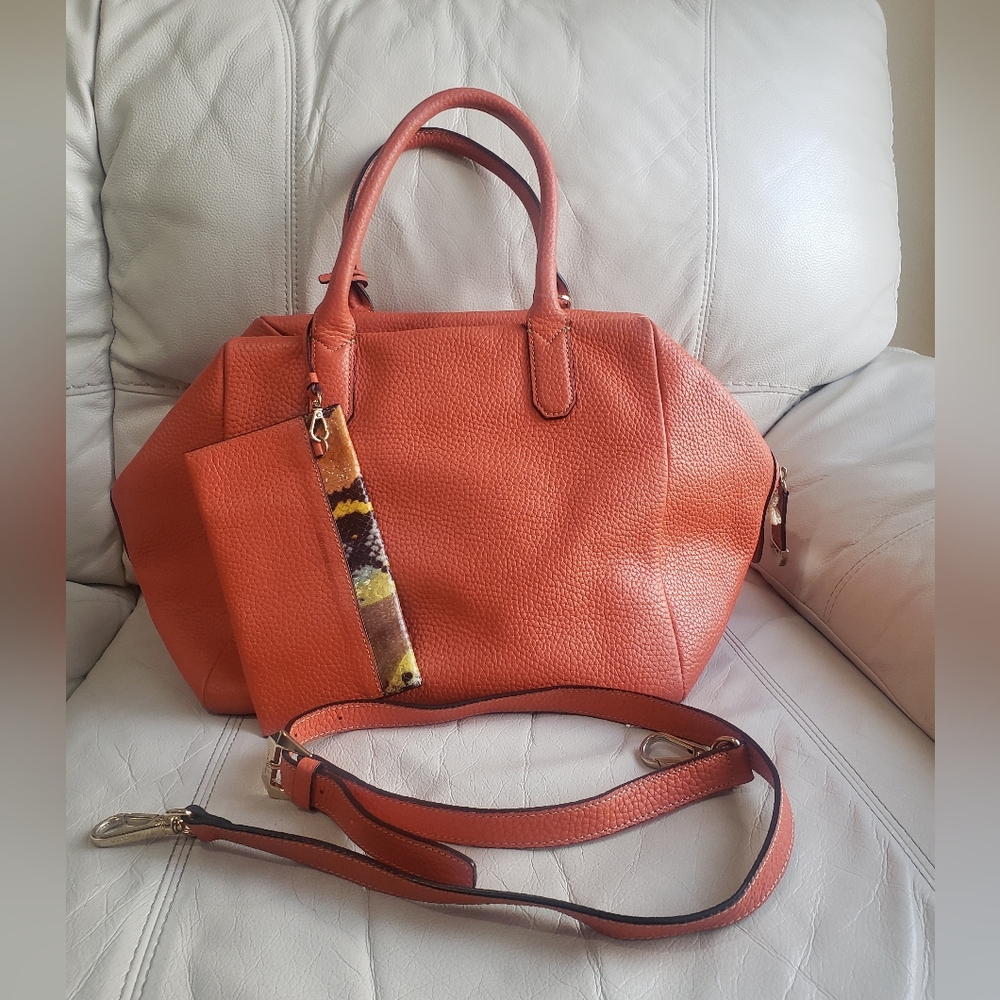 Bruno Magli Orange Leather Handbag